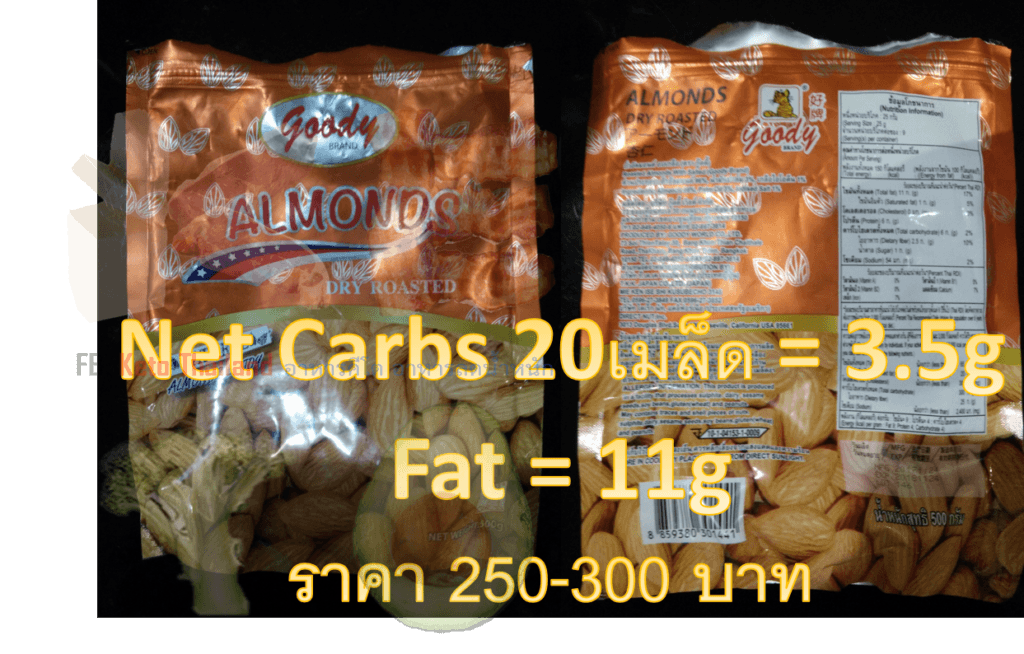 ของว่างอาหารคีโต อัลมอนด์