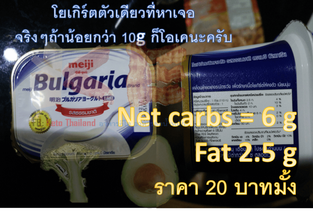 ของว่างอาหารคีโต โยเกิร์ต