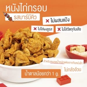 หนังไก่กรอบ ไร้แป้ง ลีนๆ บาร์บีคิว